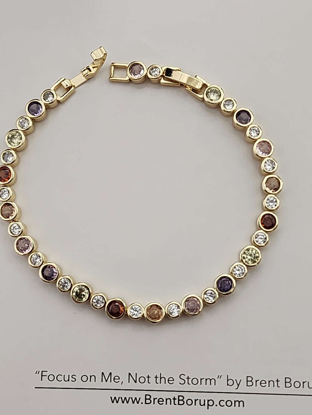NWOT, Gold Multi-Stone Bracelet - Elegant Women’s Tennis Bracelet